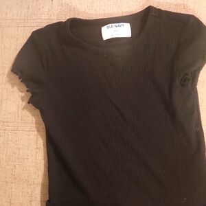 Old Navy girls black crop top